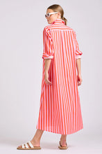 Load image into Gallery viewer, The Luna Dress | Pink Papaya Stripe