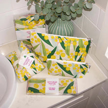 Load image into Gallery viewer, Linen Cotton Shower Cap | Golden Wattle
