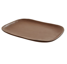 Load image into Gallery viewer, Tan Leather Valet Tray w Stitching